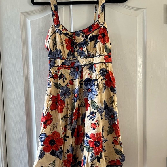 Jessica Simpson Dresses & Skirts - Jessica Simpson Floral Midi Dress - Red, Blue, Cream